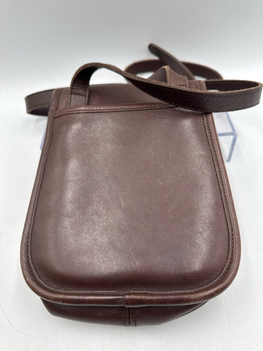 Coach Dark Brown Leather Crossbody Vintage Turnlock Bag