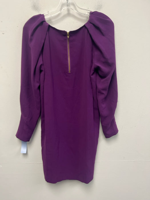 Class Roberto Cavali Size 40 / s Purple Polyester Pleated Shoulder Shift Dress