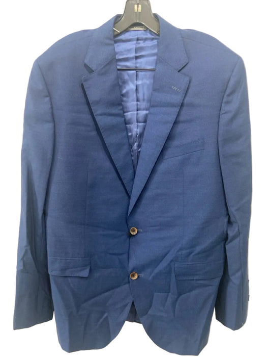 Saks Fifth Ave NWT Blue Wool Solid 2 Button Men's Suit