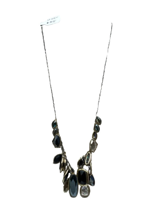 Swarovski Silver Metal Dangling Beads Crystal Lobster Clasp Necklace