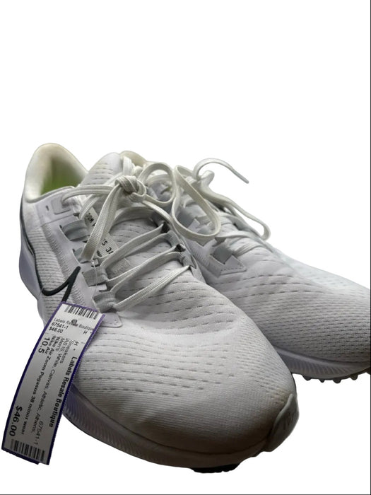 Nike Air Shoe Size 10.5 AS IS White Canvas Athletic Men's Sneakers
