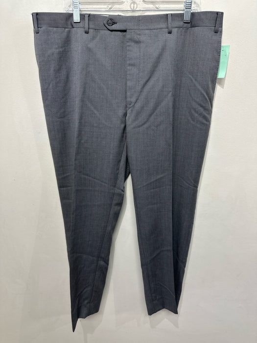 Canali Size 42 Gray Wool Solid Zip Fly Men's Pants