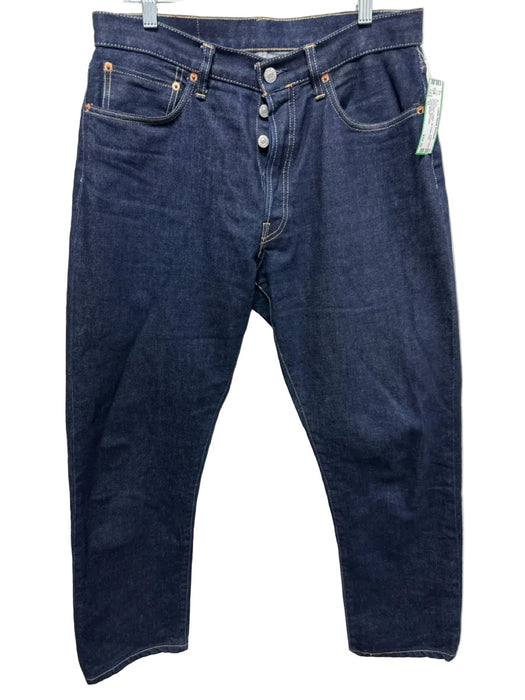 Buck Mason Size 32 Dark Wash Cotton Solid Jean Men's Pants