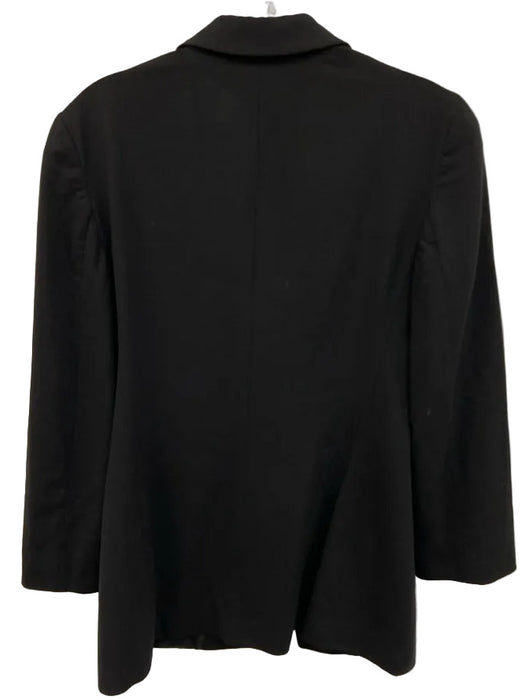 Giorgio Armani Size 36 Black Wool Blend Button & Zip Straight Leg Pant Set