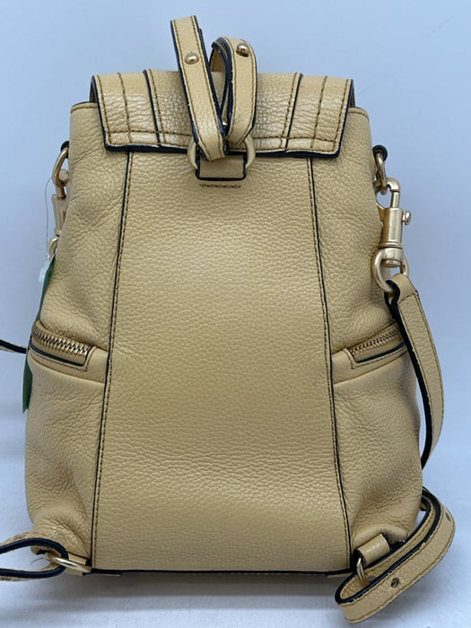 See By Chloe Yellow Beige Leather Gold Tone Hardware Zipper Detail Tassel Bag