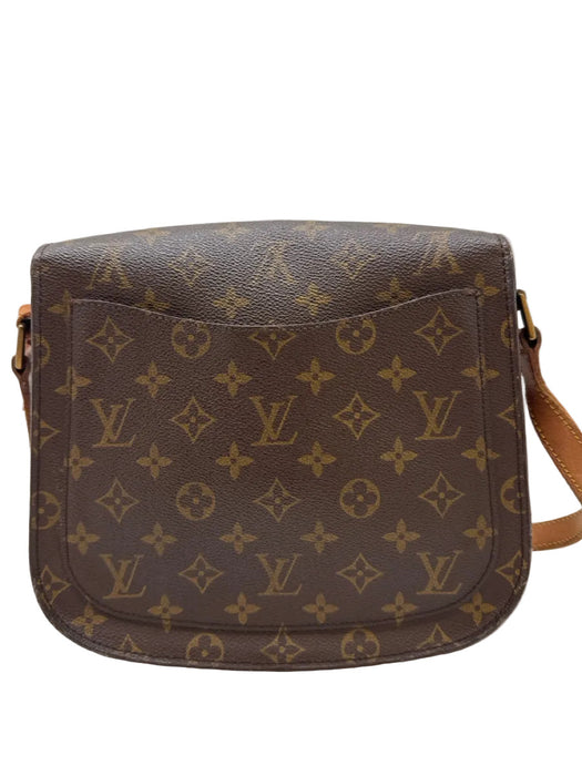 Louis Vuitton Brown & Tan Coated Canvas Brass Hardware Monogram Crossbody Bag
