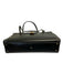 Labels Resale Boutique vintage Salvatore Ferragamo black leather shoulder bag with contrast stitching and gold hardware