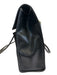 Labels Resale Boutique vintage Salvatore Ferragamo black leather shoulder bag with white contrast stitching side view