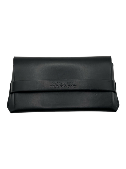 Labels Resale Boutique black leather protective case for Isabel Marant sunglasses with embossed logo branding