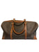 Labels Resale Boutique vintage Celine brown monogram coated canvas weekender duffle bag with zip top closure