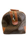 Labels Resale Boutique vintage Celine monogram coated canvas weekender duffle bag in brown with zip top closure