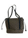 Labels Resale Boutique vintage Gucci Guccissima canvas and leather shoulder tote bag in dark brown and black
