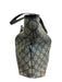 Labels Resale Boutique Gucci navy blue and beige Guccissima coated canvas tote bag side profile view