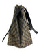 Labels Resale Boutique vintage Gucci Guccissima canvas and leather shoulder tote bag in dark brown and black