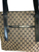 Labels Resale Boutique vintage Gucci Guccissima canvas and leather shoulder tote bag with front zip pocket
