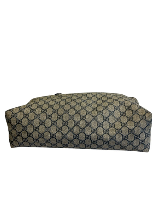 Labels Resale Boutique Gucci navy blue and beige Guccissima coated canvas tote bag with signature monogram pattern