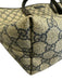 Labels Resale Boutique Gucci navy blue and beige Guccissima coated canvas tote bag corner detail