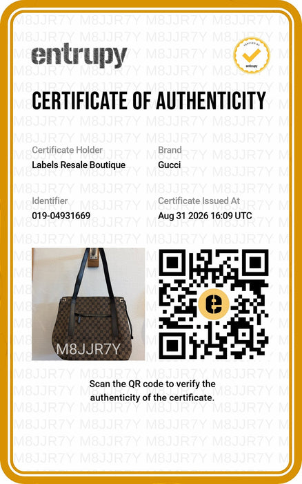 Labels Resale Boutique Gucci vintage dark brown and black Guccissima canvas and leather shoulder tote bag