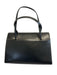 Labels Resale Boutique vintage Salvatore Ferragamo black leather shoulder bag with white contrast stitching