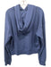 Labels Resale Boutique Soulcycle navy cotton blend long sleeve hooded jacket, back view
